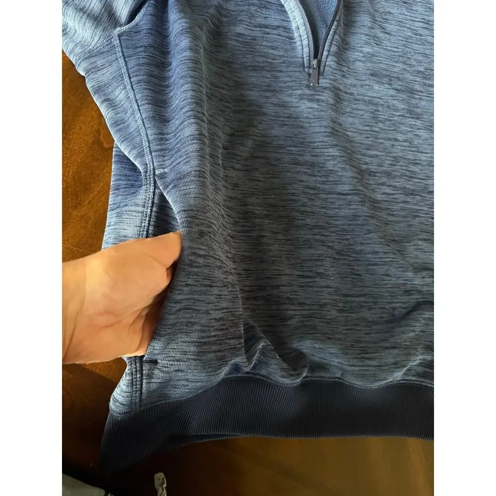 Callaway Morton Golf Pullover Mens Large Blue 1/4 Zip Weather Series Athletic